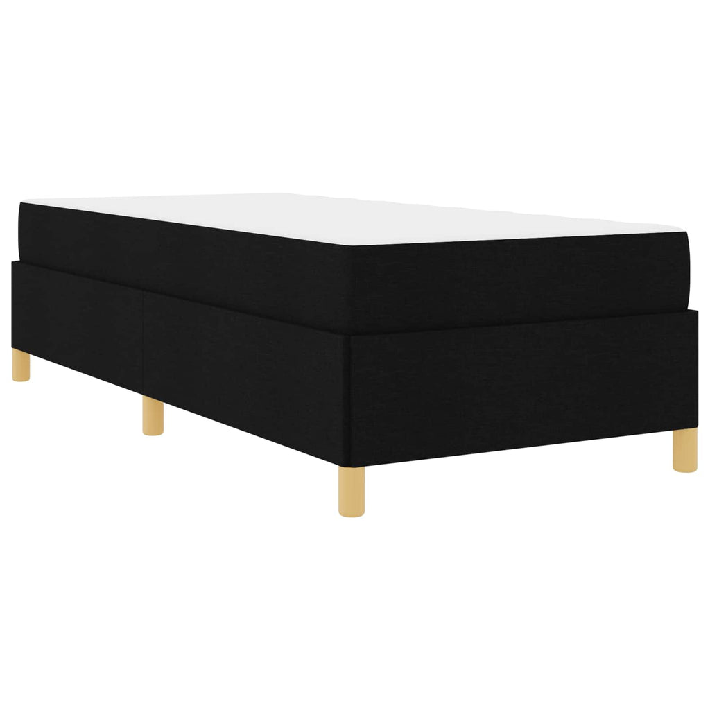 vidaXL Ramka łóżka z materacem Czarny 80 x 200 cm tkanina
