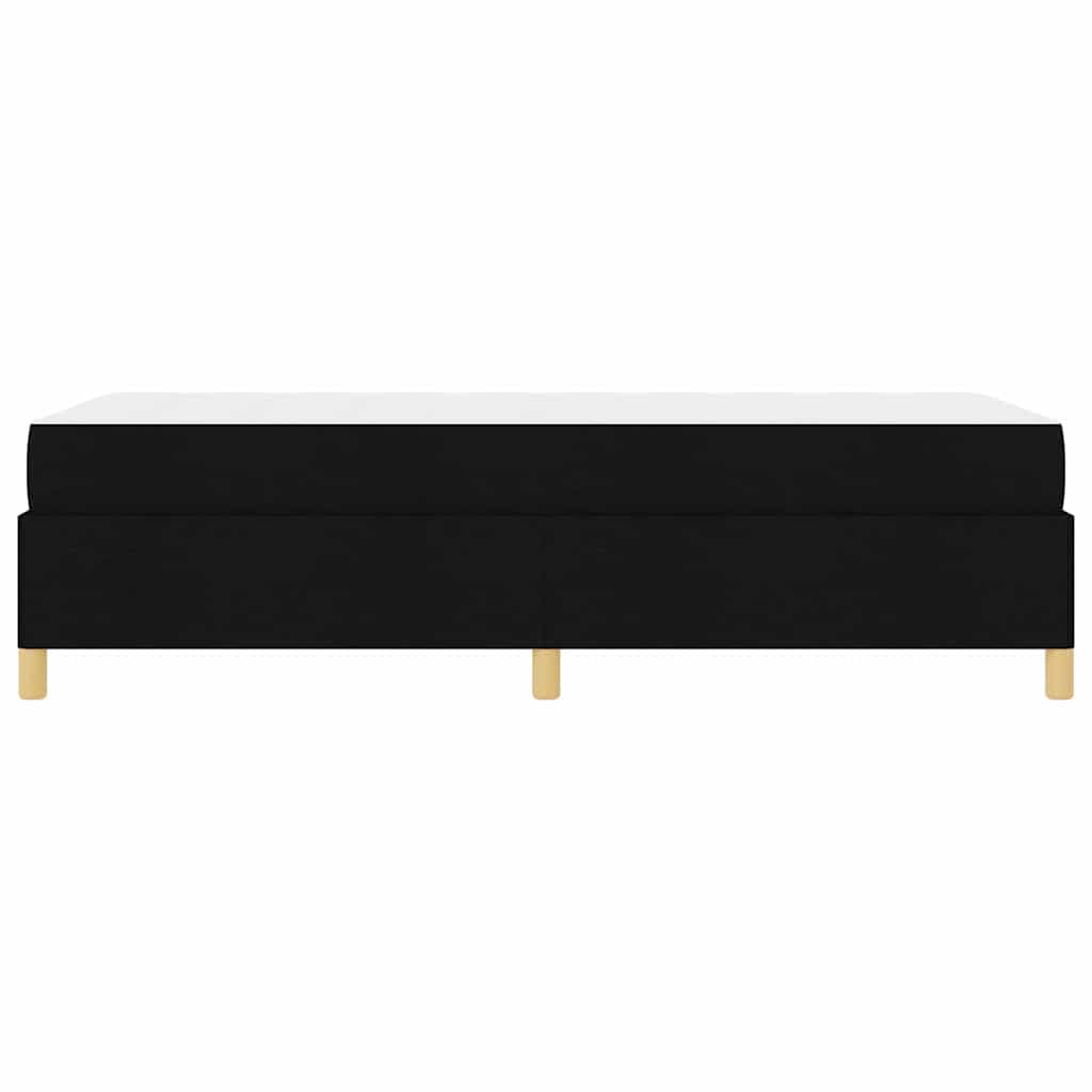 vidaXL Ramka łóżka z materacem Czarny 80 x 200 cm tkanina