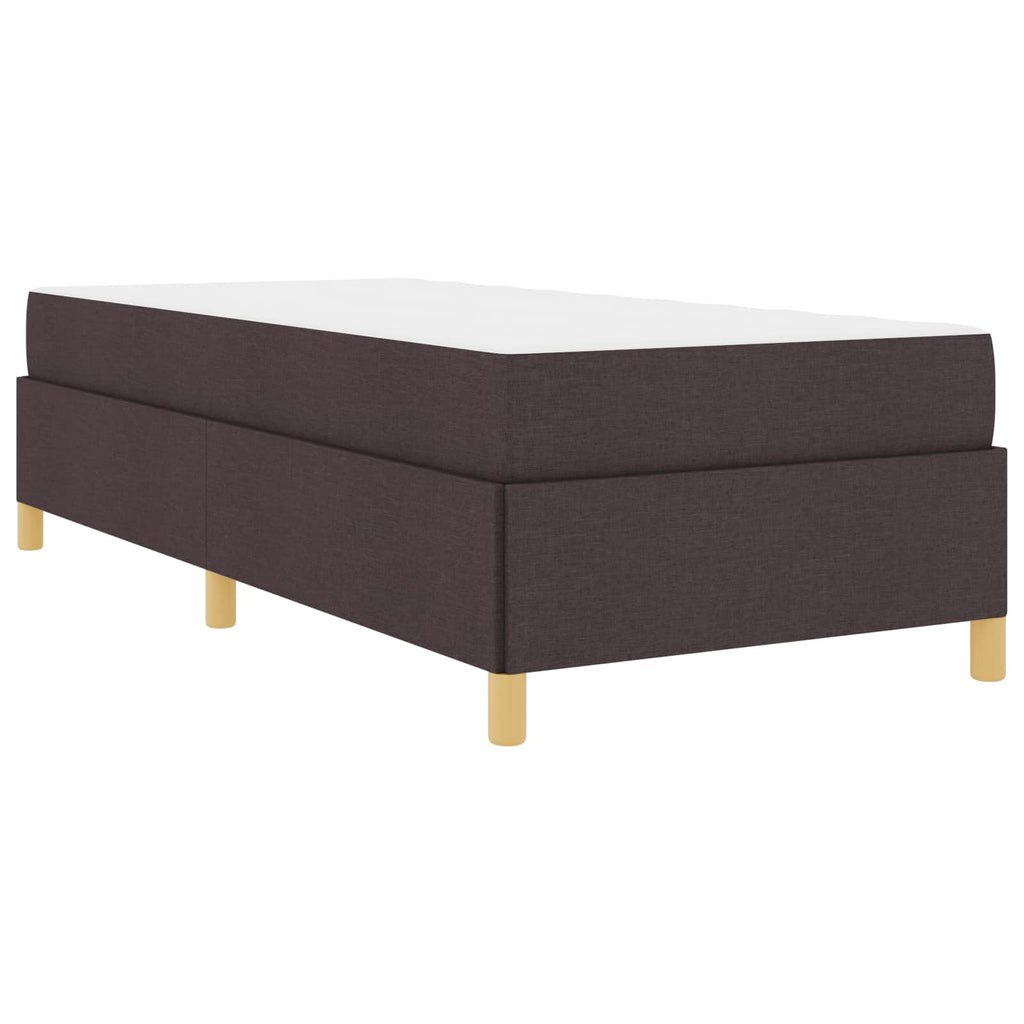vidaXL Ramka łóżka z materacem Ciemny brąz 80 x 200 cm tkanina