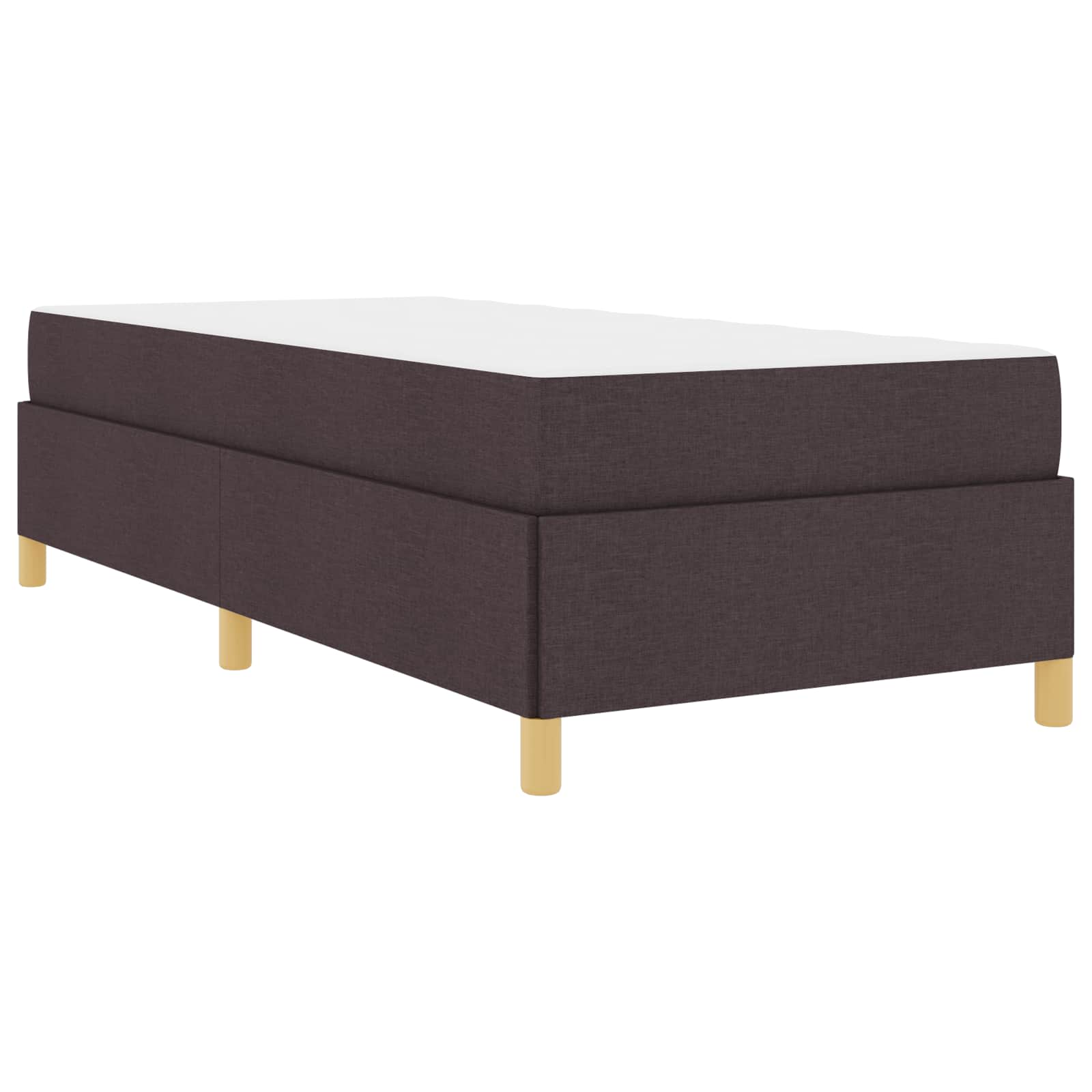 vidaXL Ramka łóżka z materacem Ciemny brąz 80 x 200 cm tkanina