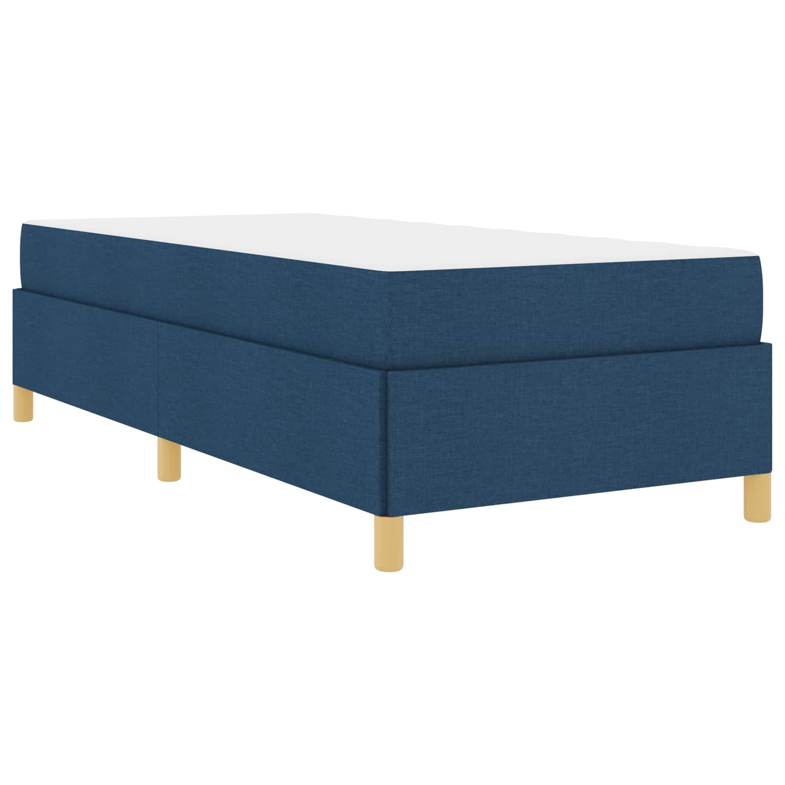 vidaXL Ramka łóżka z materacem Niebieski 80 x 200 cm tkanina