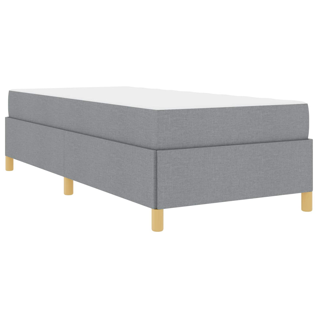 vidaXL Ramka łóżka z materacem Jasnoszary 90 x 190 cm tkanina