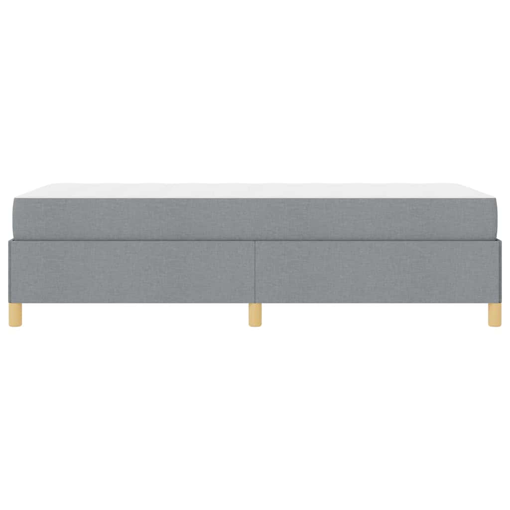 vidaXL Ramka łóżka z materacem Jasnoszary 90 x 190 cm tkanina