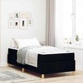 vidaXL Ramka łóżka z materacem Czarny 90 x 190 cm tkanina