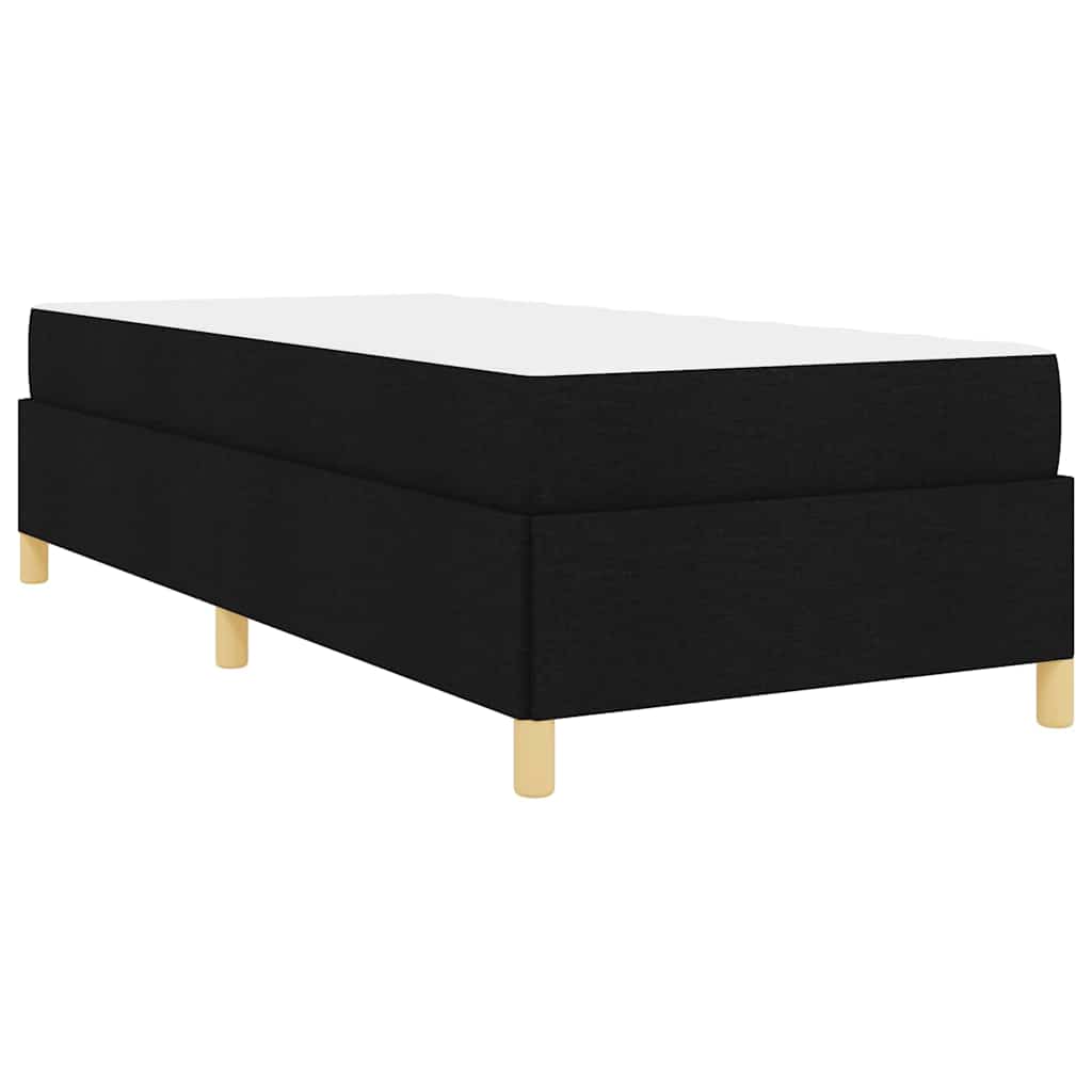 vidaXL Ramka łóżka z materacem Czarny 90 x 190 cm tkanina