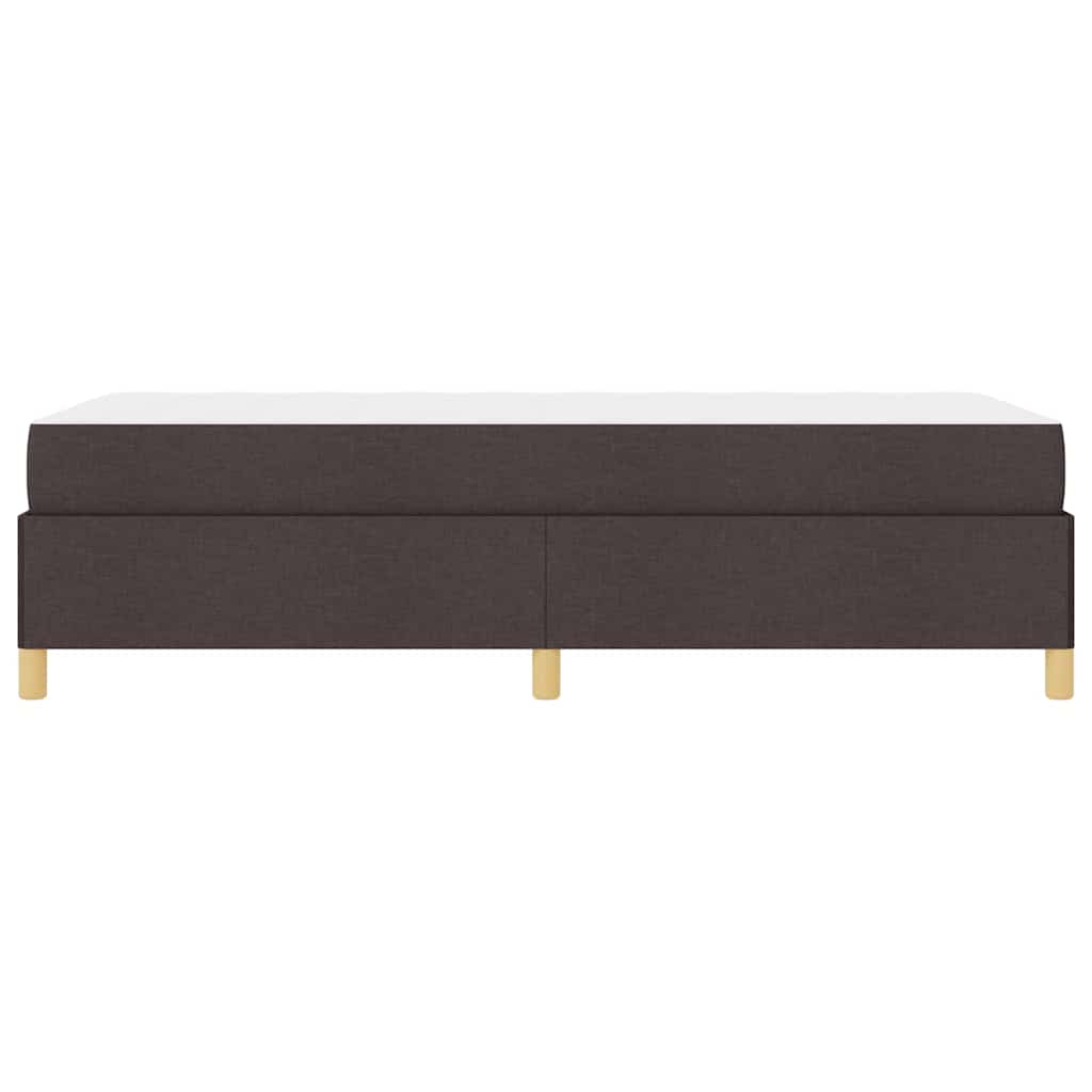 vidaXL Ramka łóżka z materacem Ciemny brąz 90 x 190 cm tkanina