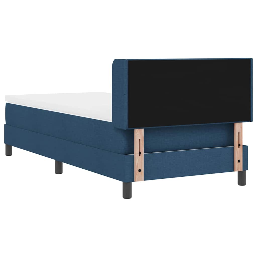 vidaXL Łóżko sprężynowe Z zagłówkiem Niebieski 200 x 80 cm tkanina