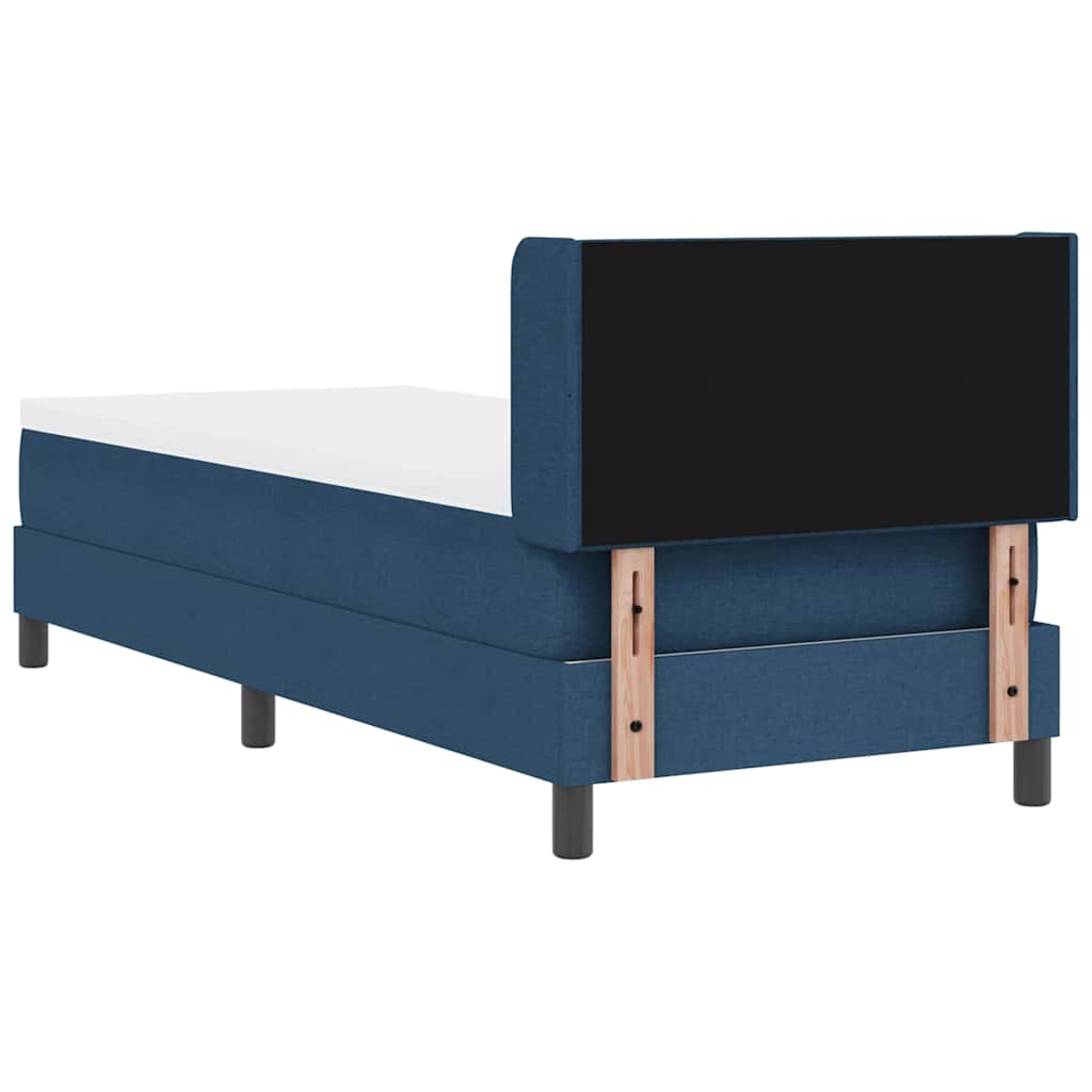 vidaXL Łóżko sprężynowe Z zagłówkiem Niebieski 200 x 80 cm tkanina