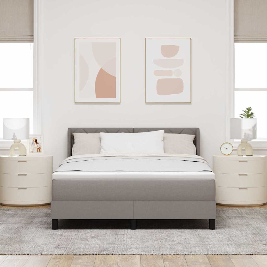 vidaXL Łóżko sprężynowe z poduszką Ciemnoszary 200 x 140 cm tkanina