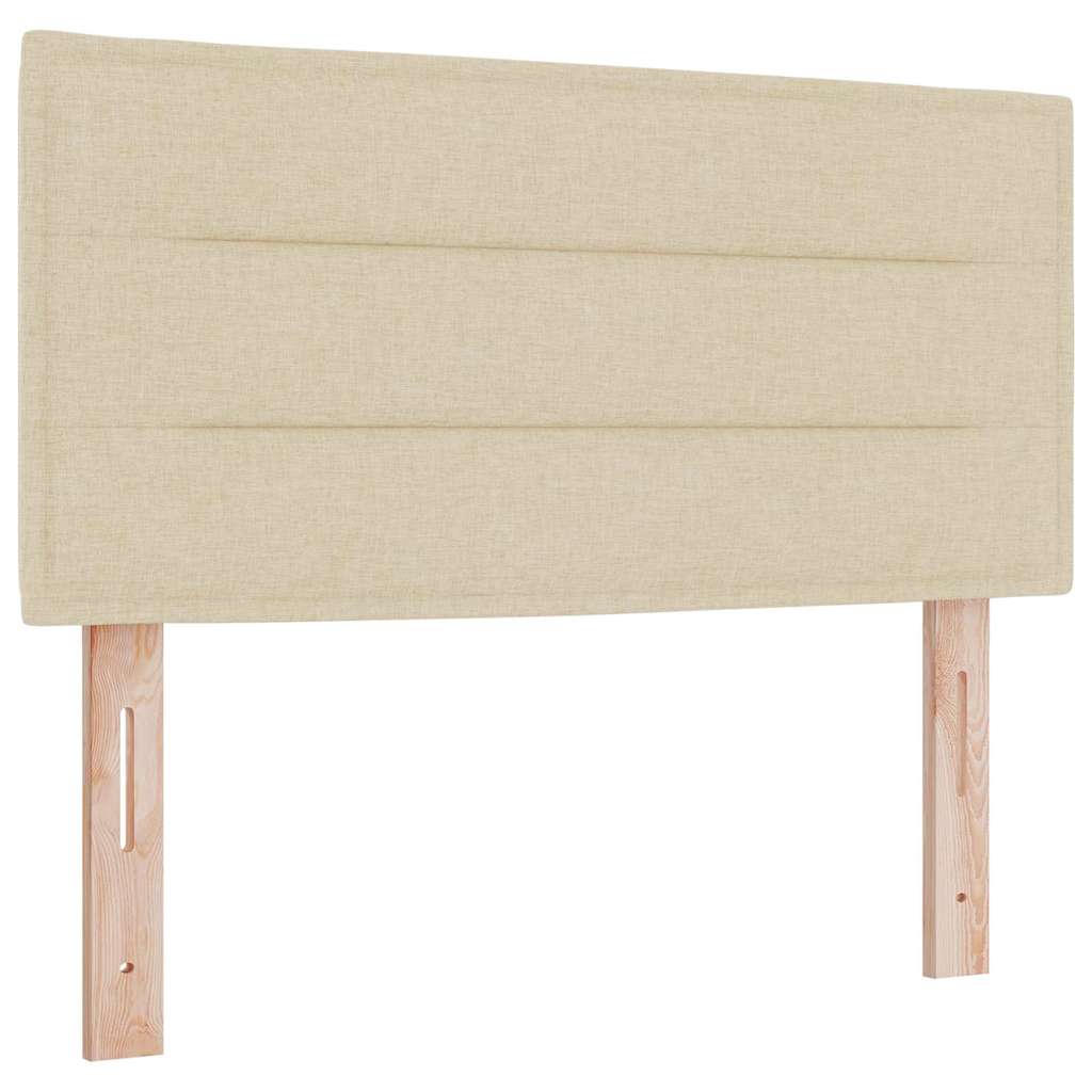 vidaXL Łóżko sprężynowe z materacem Kremowy 200 x 80 cm tkanina