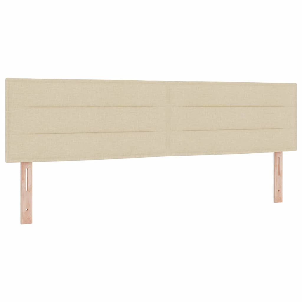 vidaXL Łóżko sprężynowe z materacem Kremowy 200 x 180 cm tkanina