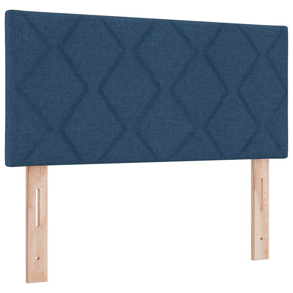 vidaXL Łóżko sprężynowe Z zagłówkiem Niebieski 200 x 80 cm tkanina