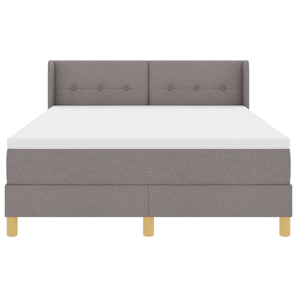 vidaXL Łóżko sprężynowe z materacem Ciemnoszary 200 x 140 cm tkanina