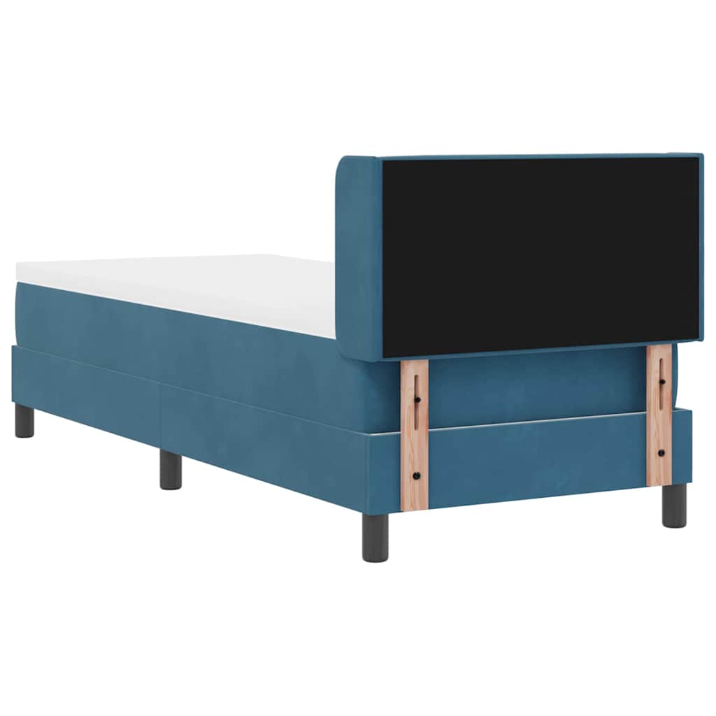vidaXL Łóżko sprężynowe Ciemnoniebieski 200 x 80 cm Aksamit