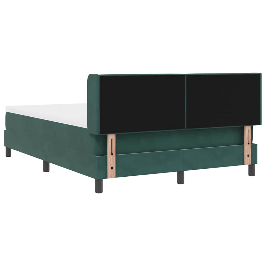vidaXL Łóżko sprężynowe Ciemna zieleń 200 x 160 cm Aksamit