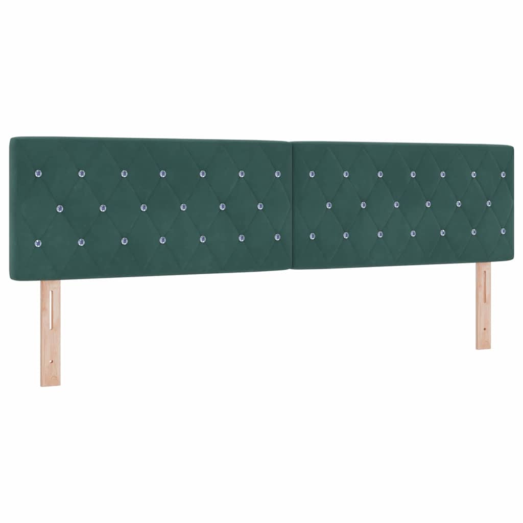 vidaXL Łóżko sprężynowe Ciemna zieleń 200 x 180 cm Aksamit