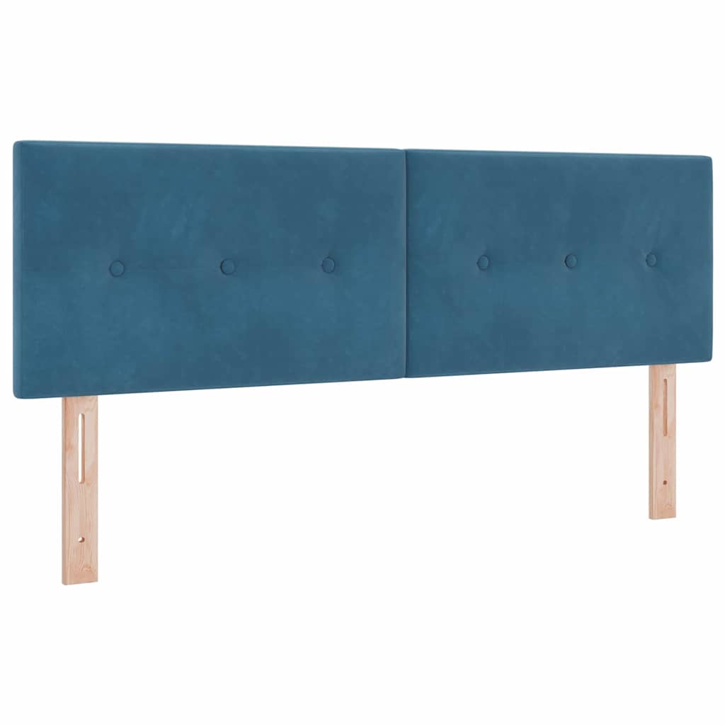 vidaXL Łóżko sprężynowe Ciemnoniebieski 200 x 140 cm Aksamit