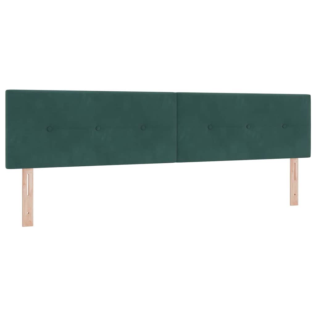 vidaXL Łóżko sprężynowe Ciemna zieleń 200 x 200 cm Aksamit