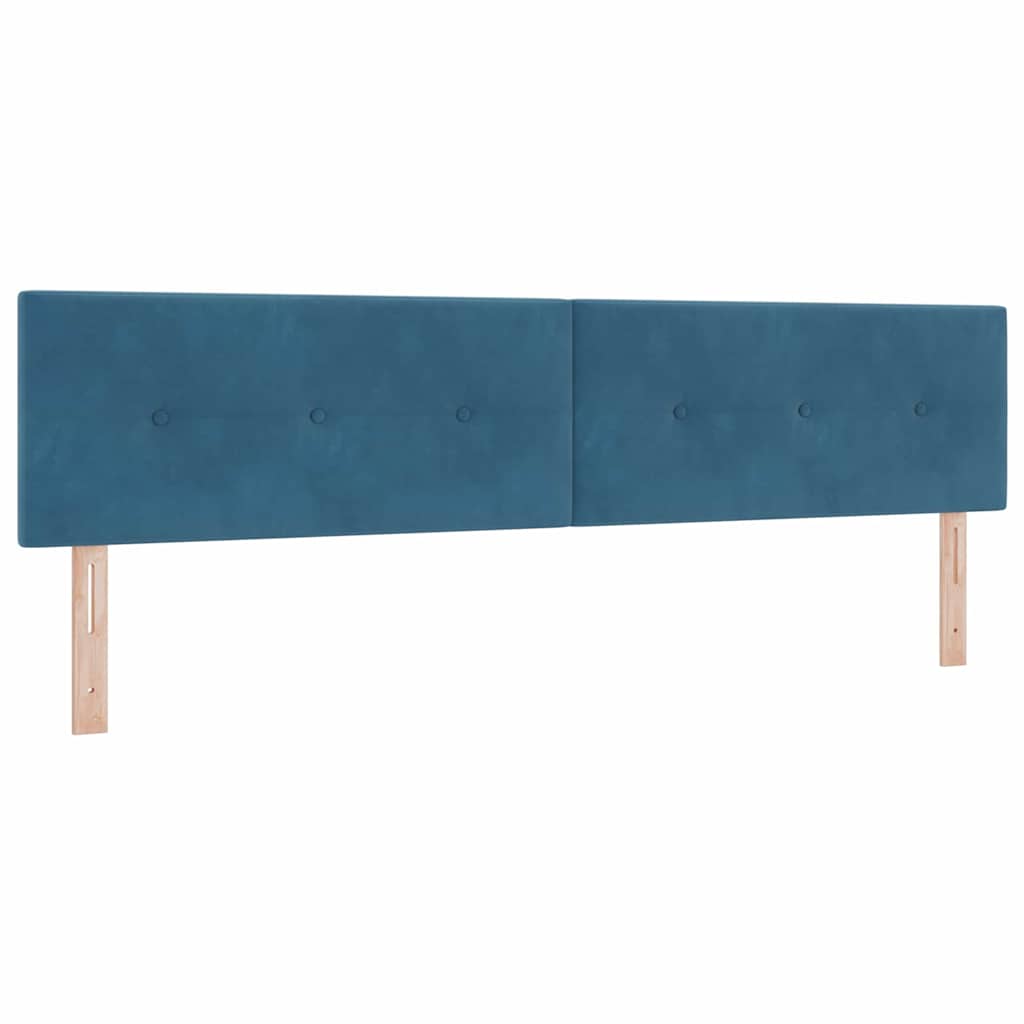 vidaXL Łóżko sprężynowe Ciemnoniebieski 200 x 200 cm Aksamit