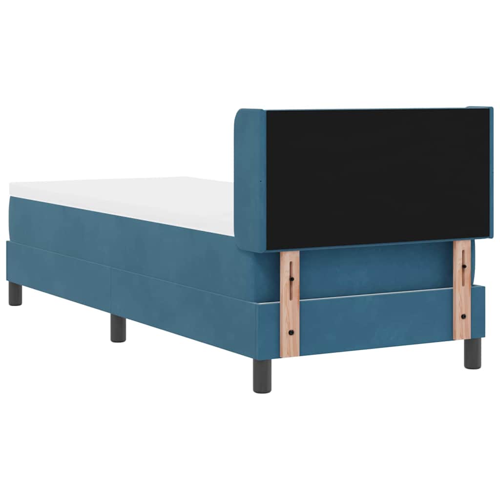 vidaXL Łóżko sprężynowe Ciemnoniebieski 200 x 80 cm Aksamit