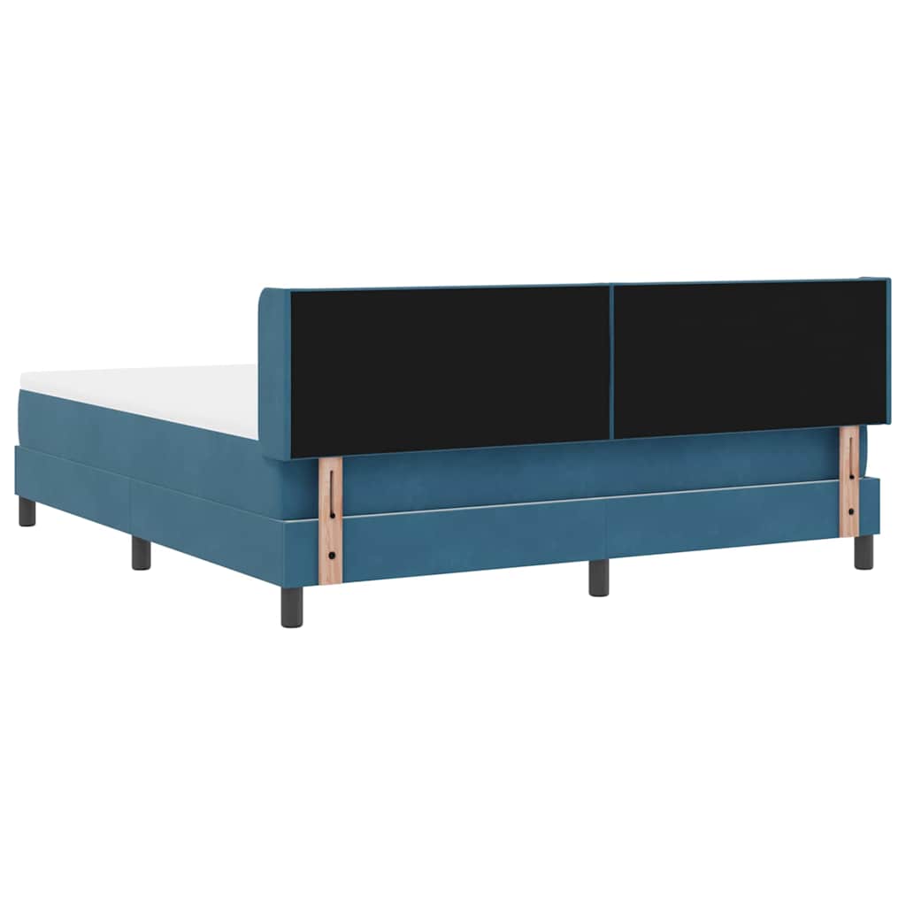 vidaXL Łóżko sprężynowe Ciemnoniebieski 200 x 180 cm Aksamit