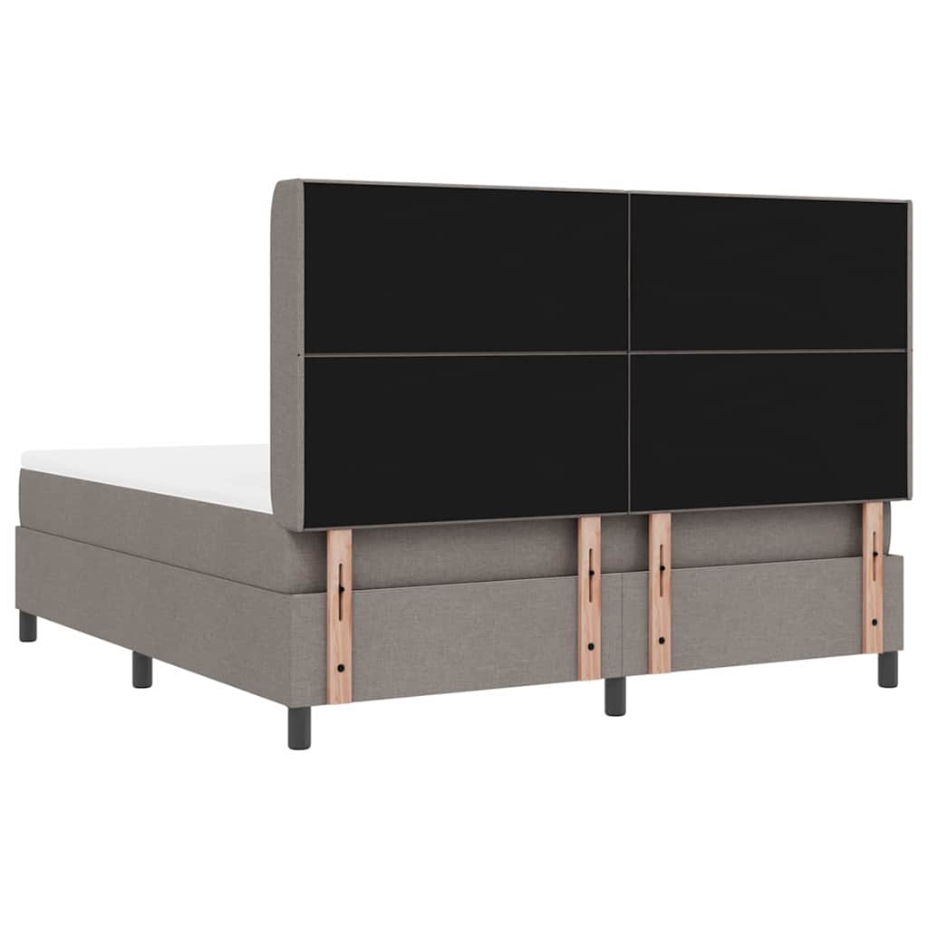 vidaXL Łóżko sprężynowe z materacem Ciemnoszary 200 x 180 cm tkanina
