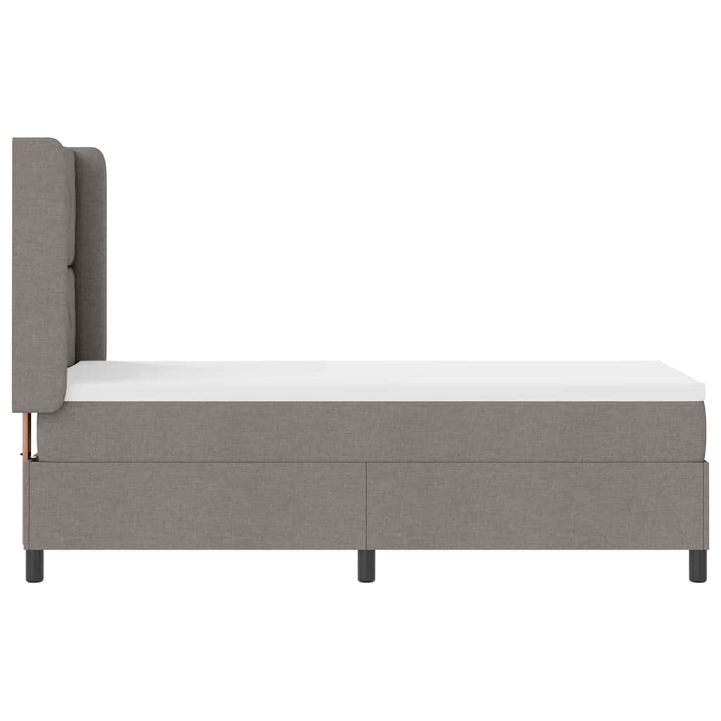 vidaXL Łóżko sprężynowe z poduszką Ciemnoszary 200 x 80 cm tkanina