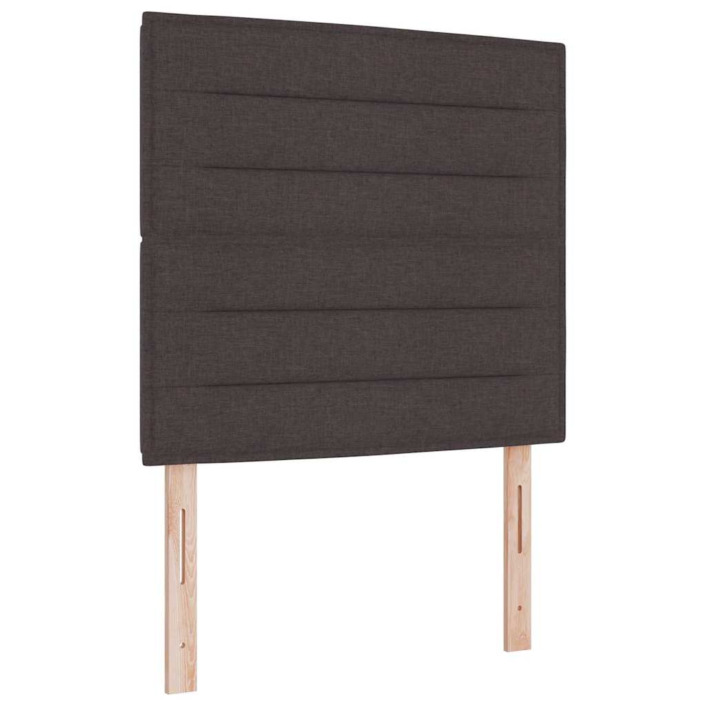 vidaXL Łóżko sprężynowe z materacem Ciemny brąz 80 x 200 cm tkanina