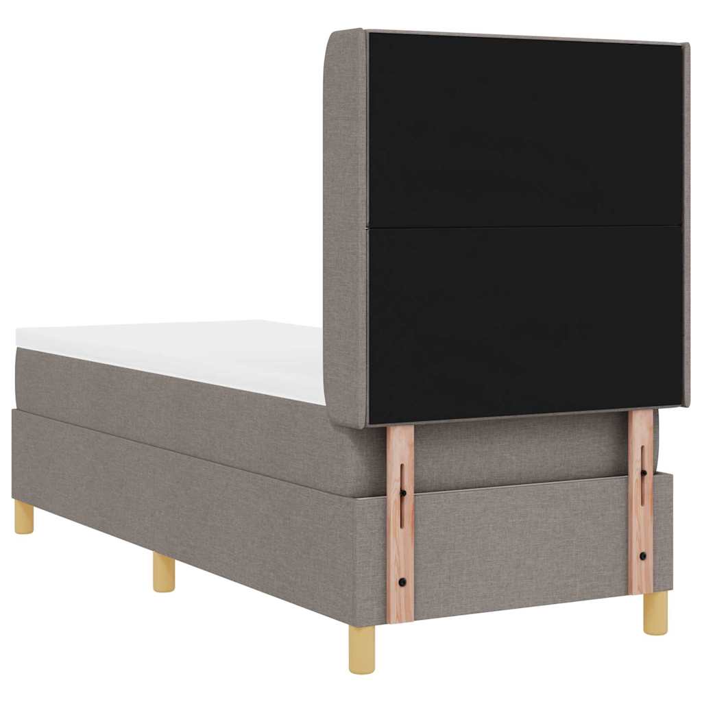 vidaXL Łóżko sprężynowe z materacem Ciemnoszary 80 x 200 cm tkanina