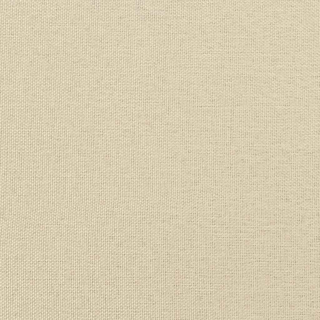 vidaXL Łóżko sprężynowe Z zagłówkiem Kremowy 90 x 190 cm tkanina