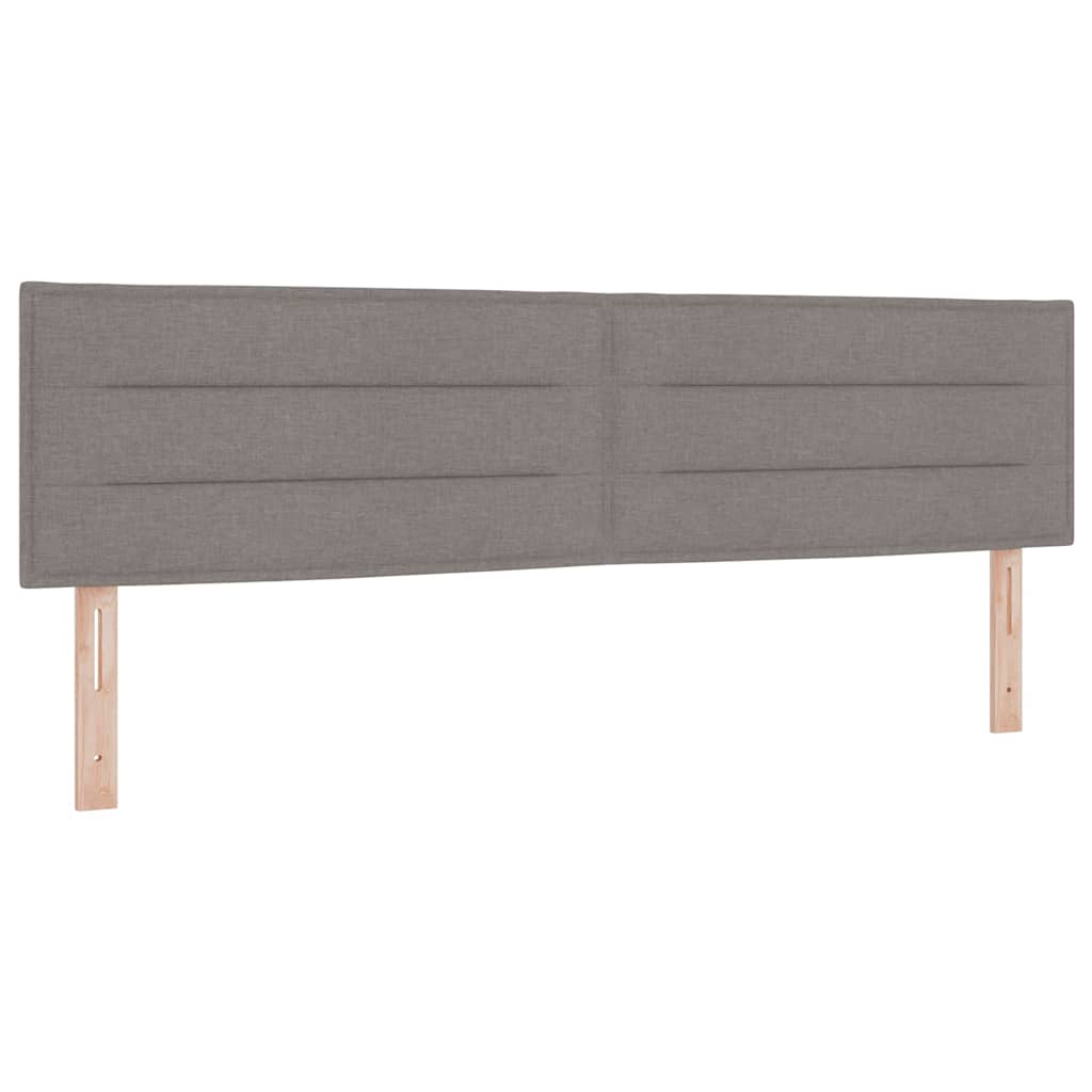 vidaXL Łóżko sprężynowe z paskami LED Ciemnoszary 180 x 200 cm tkanina