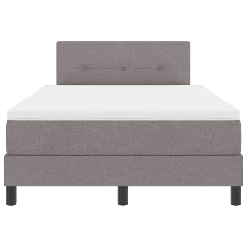 vidaXL Łóżko sprężynowe z paskami LED Ciemnoszary 120 x 190 cm tkanina
