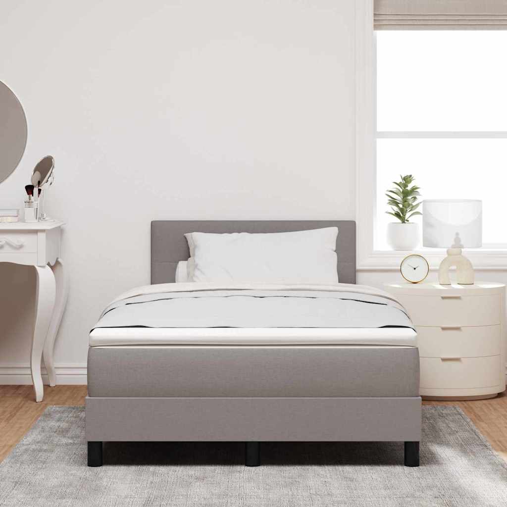 vidaXL Łóżko sprężynowe z paskami LED Ciemnoszary 120 x 200 cm tkanina