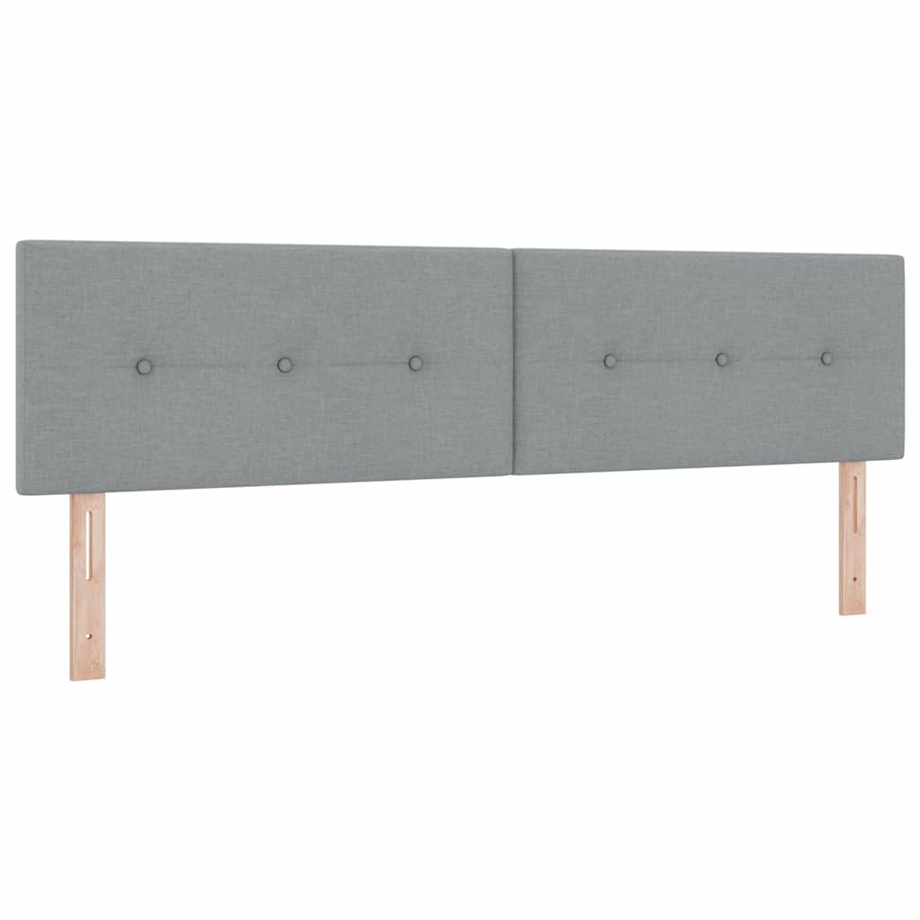 vidaXL Łóżko sprężynowe z materacem Jasnoszary 180 x 200 cm tkanina