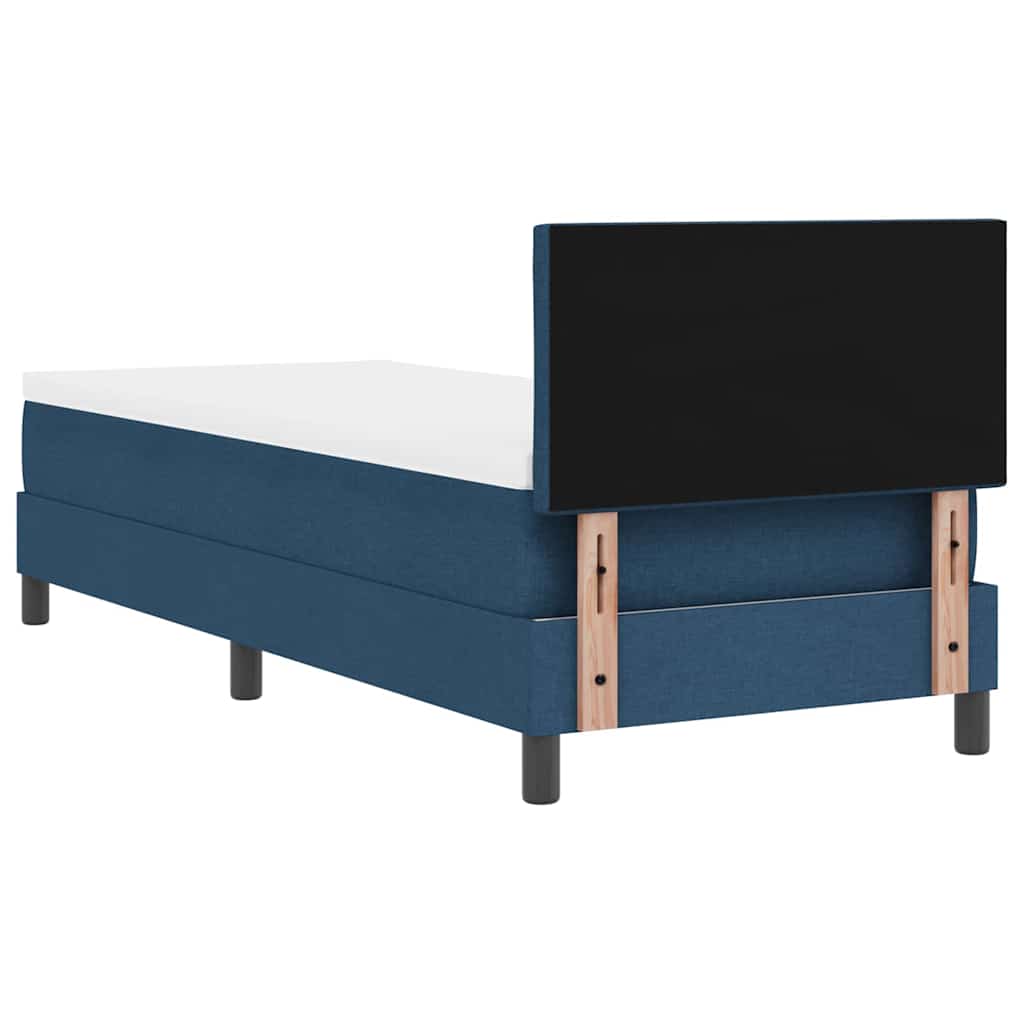 vidaXL Łóżko sprężynowe z materacem Niebieski 80 x 200 cm tkanina