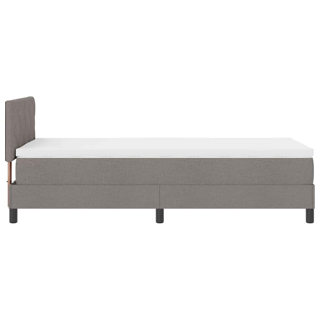 vidaXL Łóżko sprężynowe z materacem Ciemnoszary 90 x 200 cm tkanina