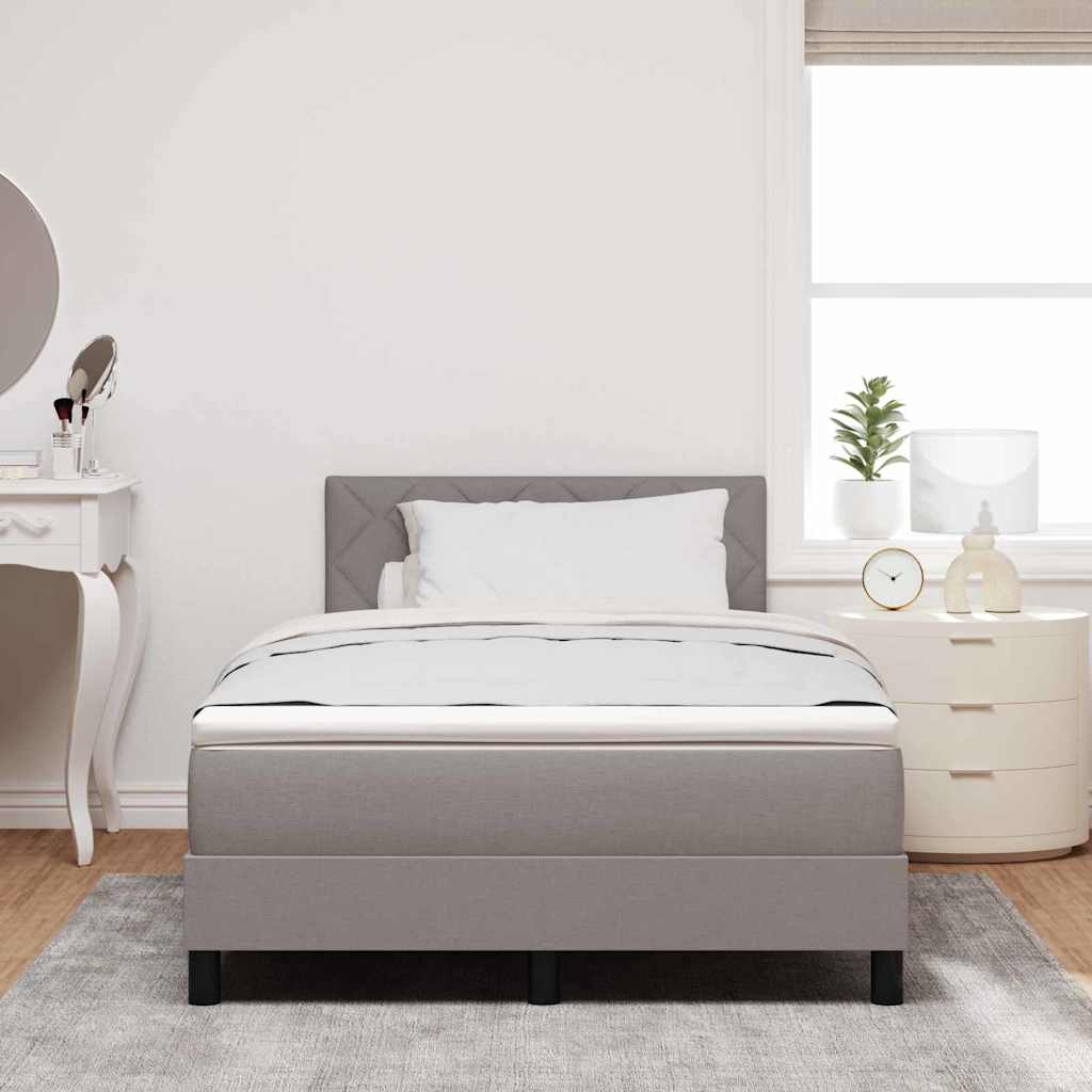 vidaXL Łóżko sprężynowe z materacem Ciemnoszary 120 x 200 cm tkanina