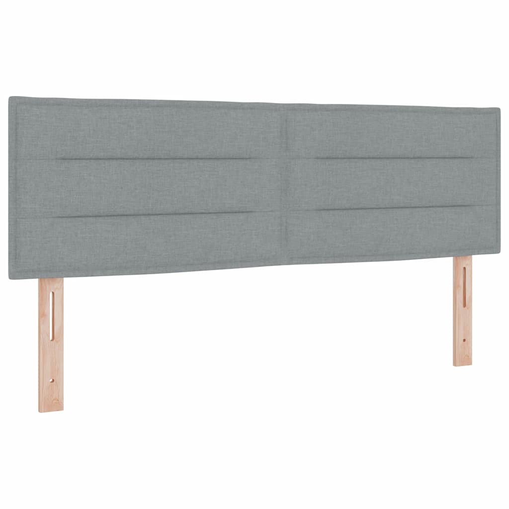 vidaXL Łóżko z sprężyną LED Jasnoszary 140 x 190 cm tkanina