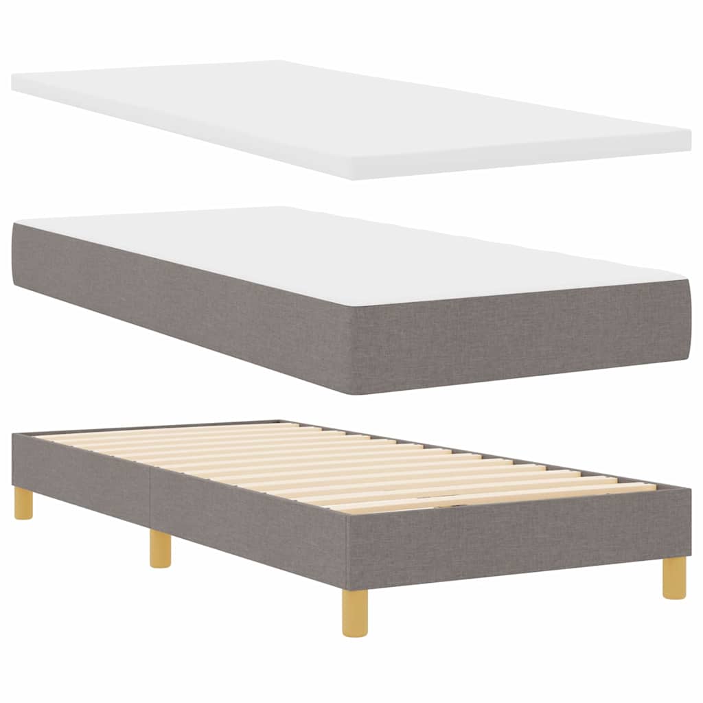 vidaXL Łóżko z sprężyną LED Ciemnoszary 90 x 190 cm tkanina