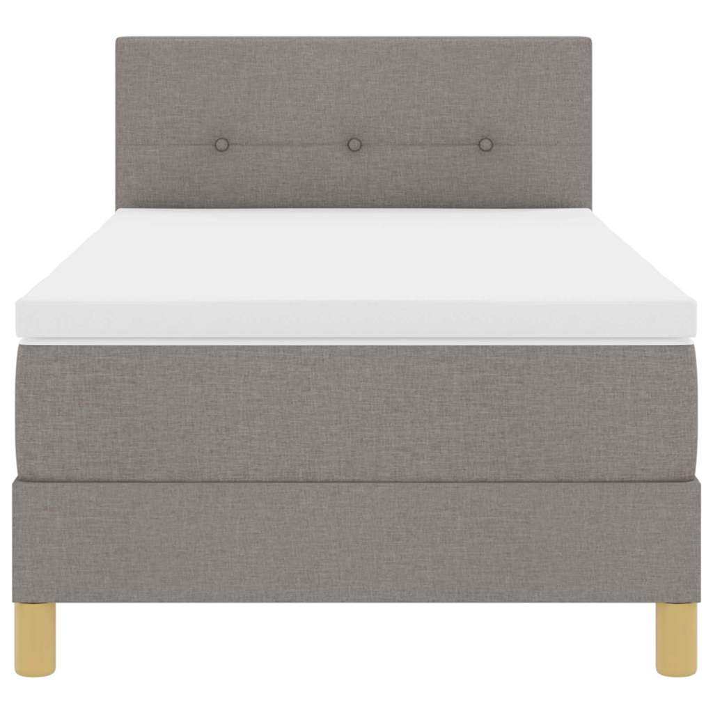 vidaXL Łóżko z sprężyną LED Ciemnoszary 90 x 190 cm tkanina