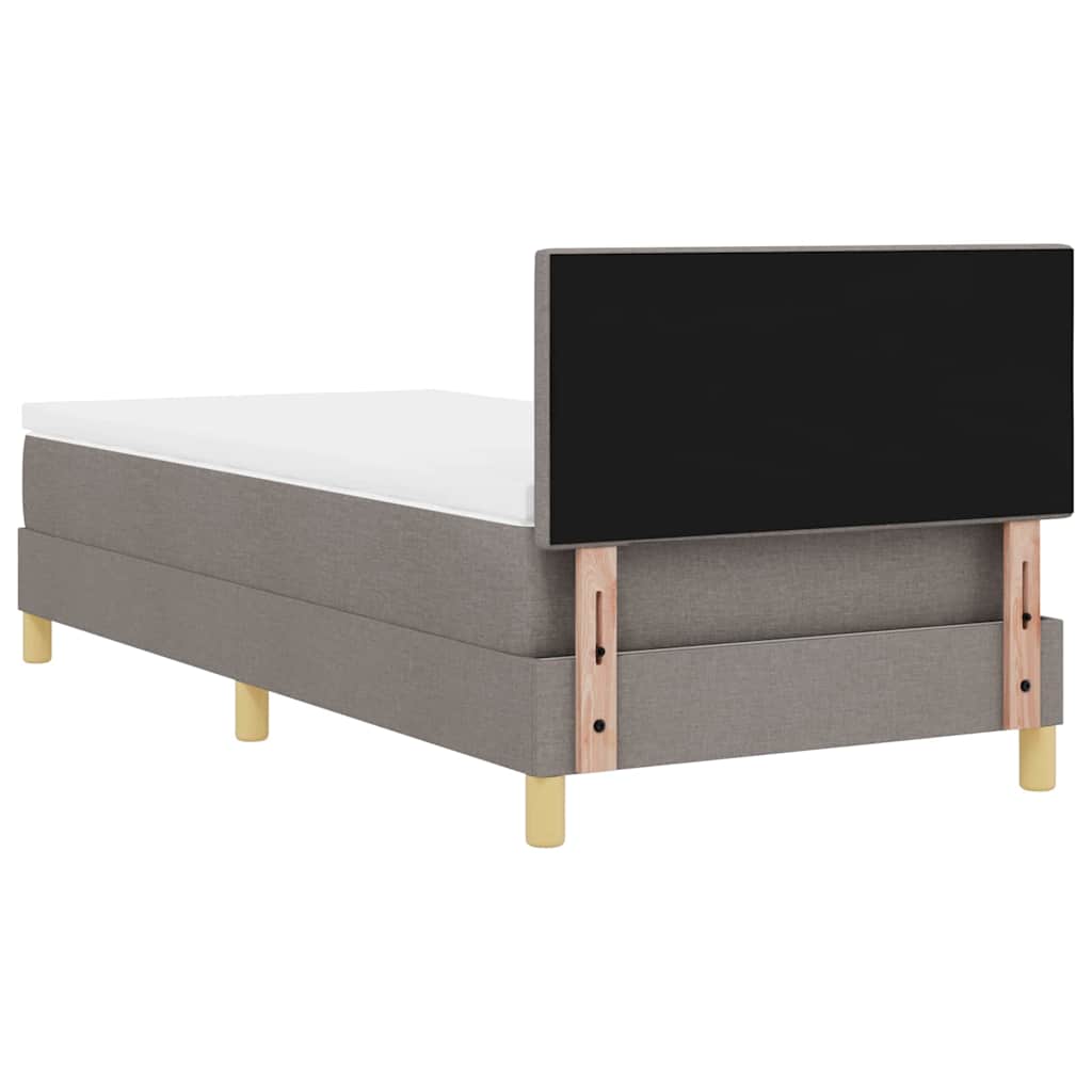 vidaXL Łóżko z sprężyną LED Ciemnoszary 100 x 200 cm tkanina