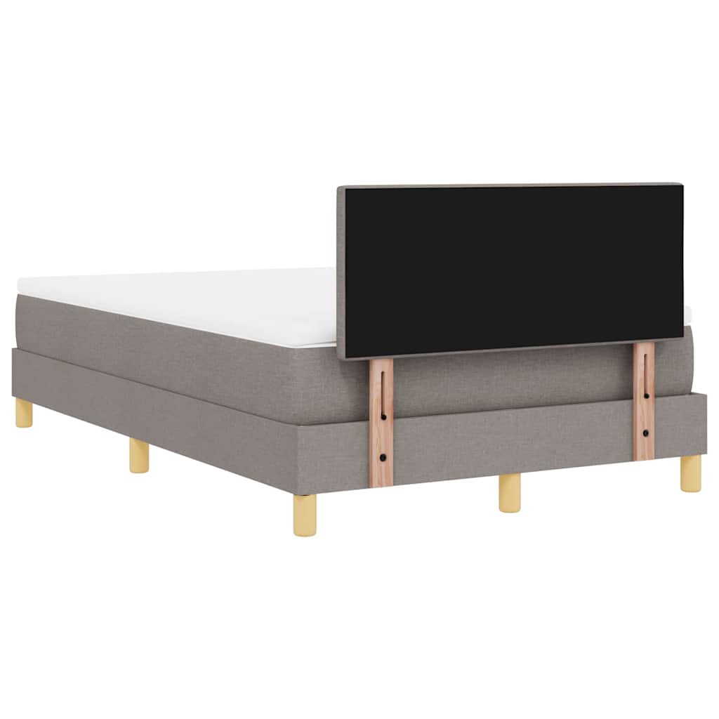 vidaXL Łóżko z sprężyną LED Ciemnoszary 120 x 190 cm tkanina