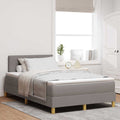 vidaXL Łóżko z sprężyną LED Ciemnoszary 120 x 200 cm tkanina