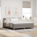 vidaXL Łóżko z sprężyną LED Ciemnoszary 180 x 200 cm tkanina