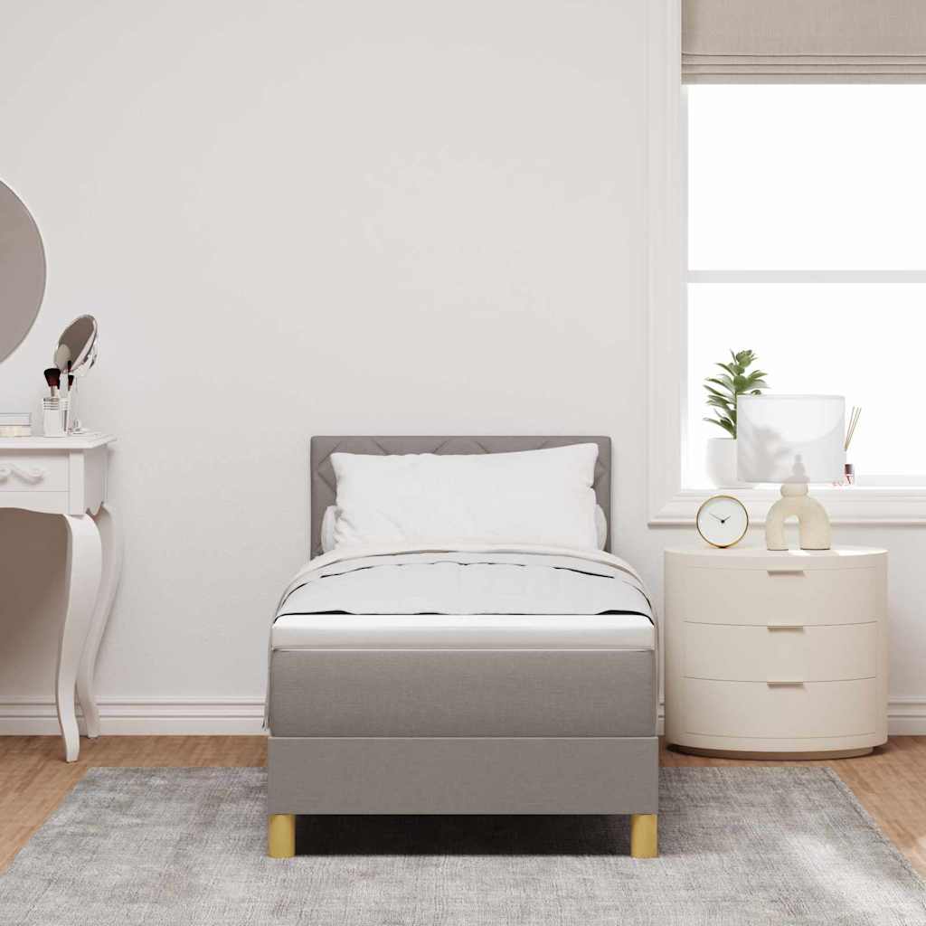 vidaXL Łóżko z sprężyną LED Ciemnoszary 80 x 200 cm tkanina