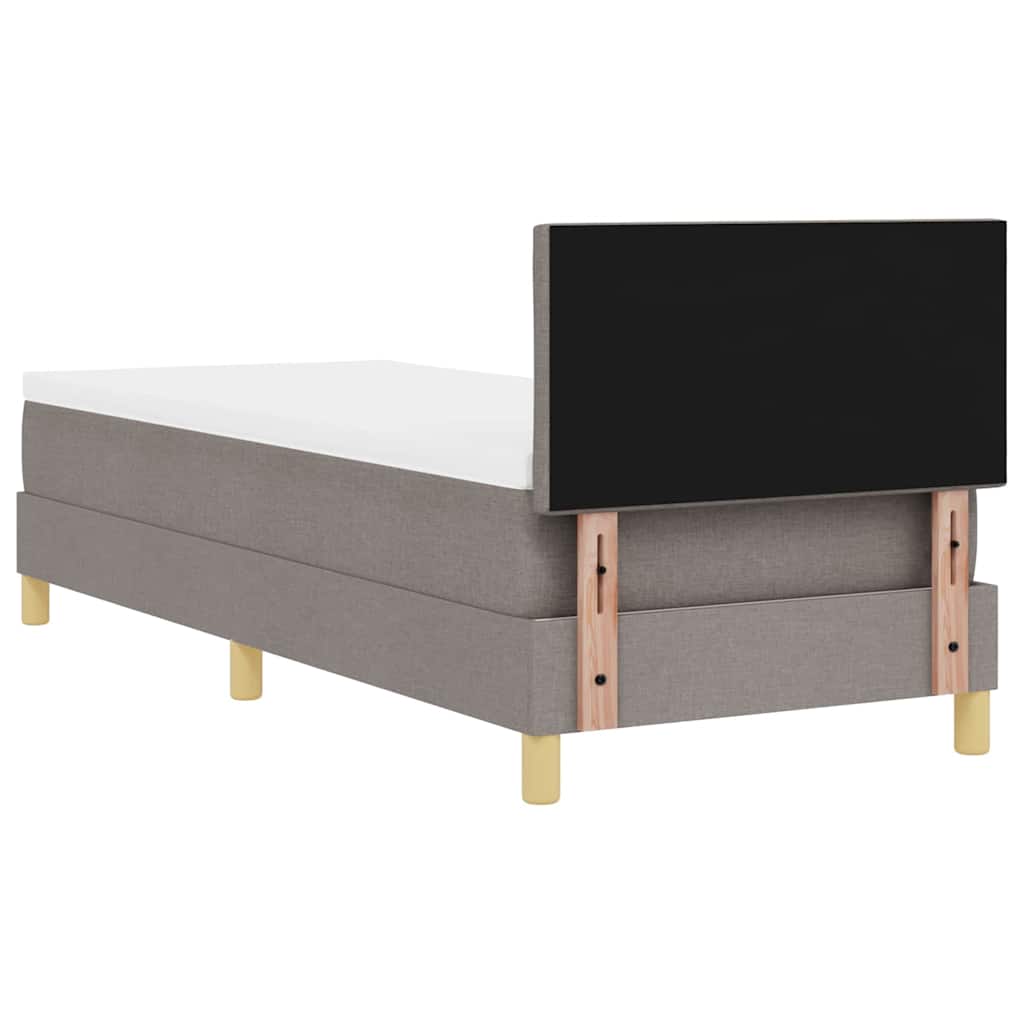vidaXL Łóżko z sprężyną LED Ciemnoszary 80 x 200 cm tkanina