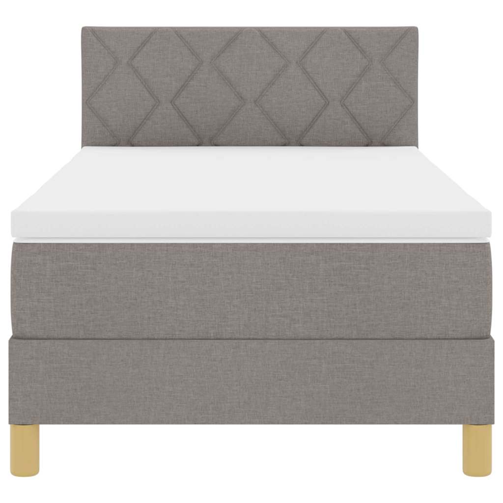 vidaXL Łóżko z sprężyną LED Ciemnoszary 90 x 200 cm tkanina