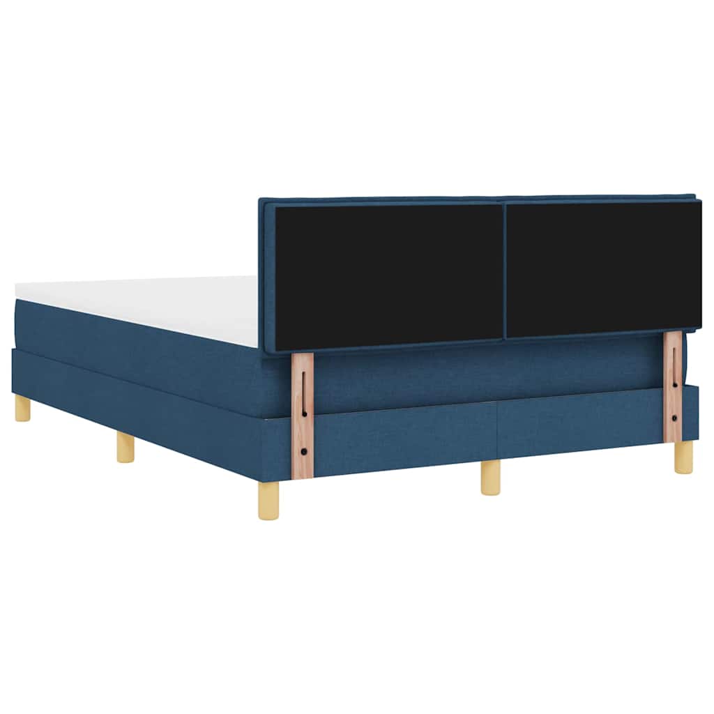 vidaXL Łóżko z sprężyną LED Niebieski 140 x 190 cm tkanina