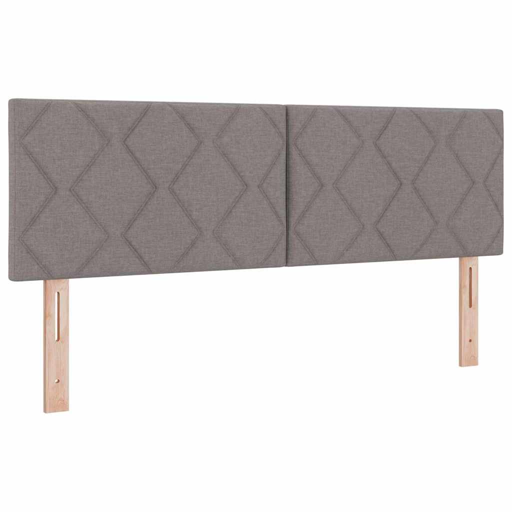 vidaXL Łóżko z sprężyną LED Ciemnoszary 140 x 200 cm tkanina