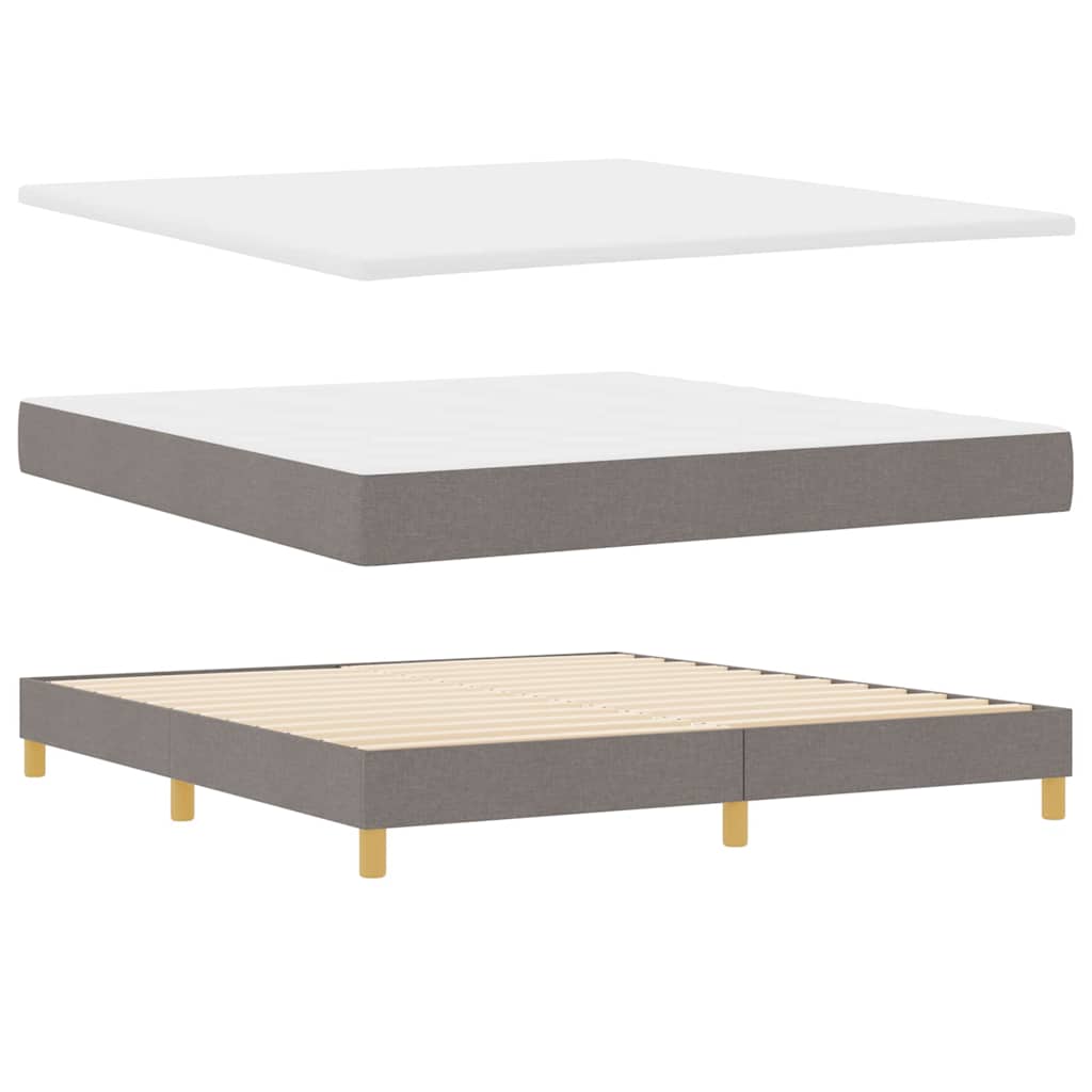 vidaXL Łóżko z sprężyną LED Ciemnoszary 180 x 200 cm tkanina
